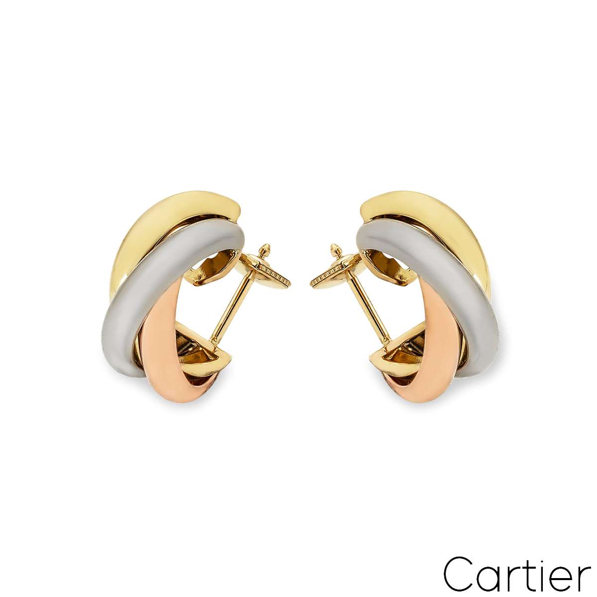 Cartier Tri-Colour Gold Classic Trinity Earrings R80083231
